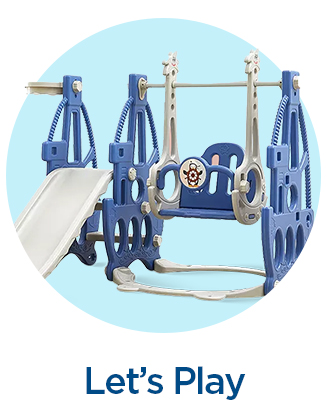 Indoor and outdoor playset with slide, swing, and climbing frame.